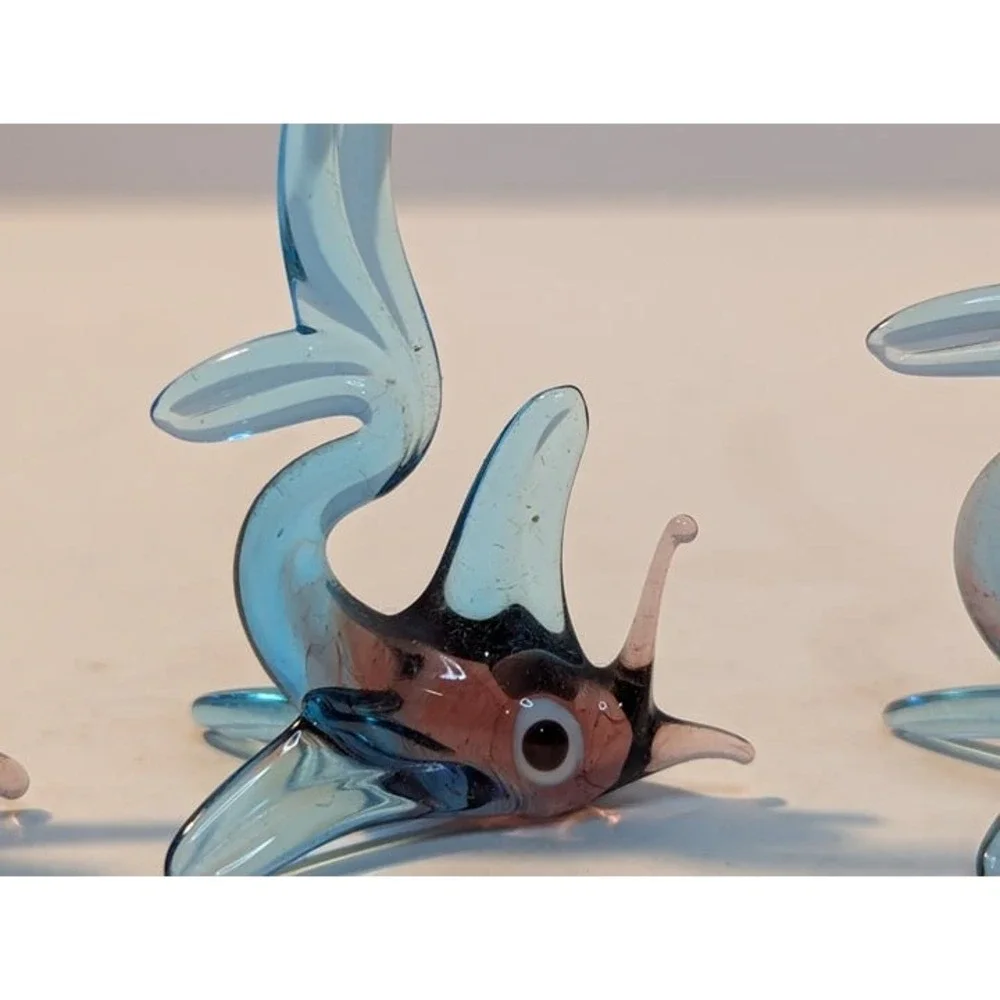 Set of 3 Blown Glass Fish‎